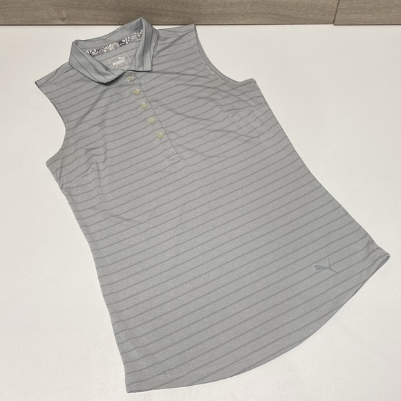 PUMA Grey Sleeveless Golf Polo Ladies Small - Picture 6 of 10